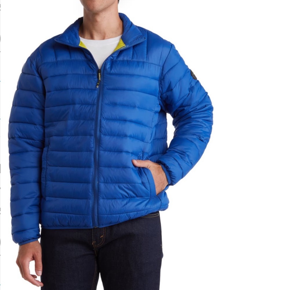 HAWKE & CO Water-Resistant Puffer Jacket In True Blue Color - New With Tag